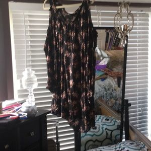 Off your shoulder flower dress